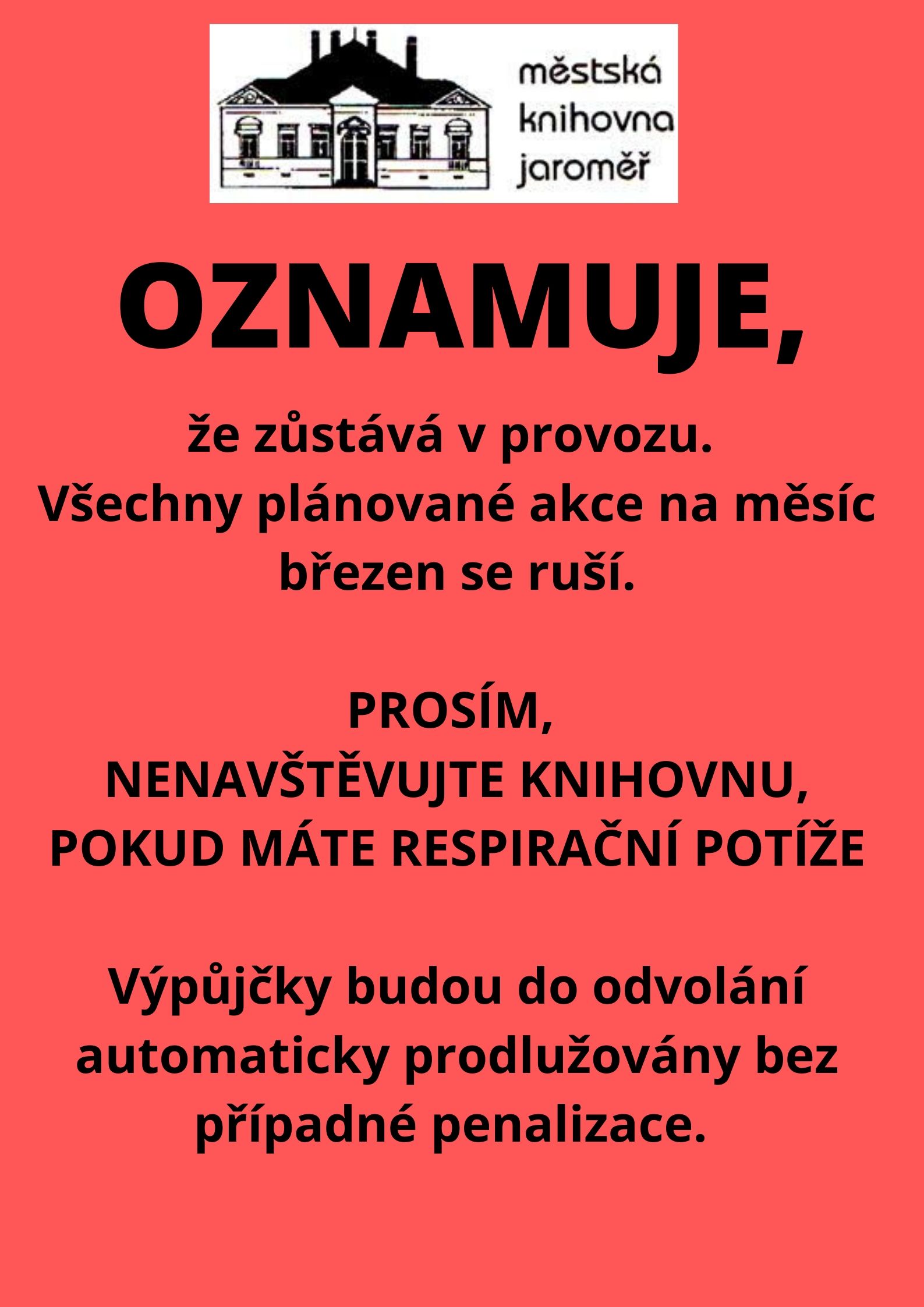 OZNÁMENÍ